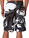 Sakkas Mens Multi Color Wave Design Skate Surf Board Short Swim Trunks