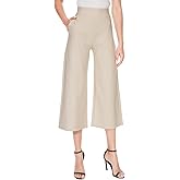 Tsful Wide Leg Pants for Women Trousers High Waisted Dress Pants Business Casual Summer Capris Stretch Pull On Work Slacks