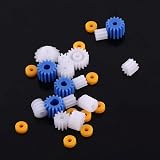 Kafuty 26pcs Plastic Spindle Gears Replacement DIY Model Accessories Worms Bevel view 5