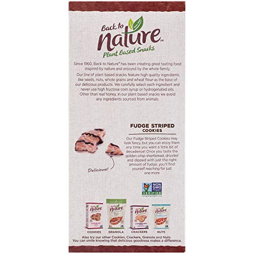 BACK TO NATURE COOKIES, NON-GMO FUDGE STRIPED SHORTBREAD, 8.5 OUNCE (PACKAGING MAY VARY)