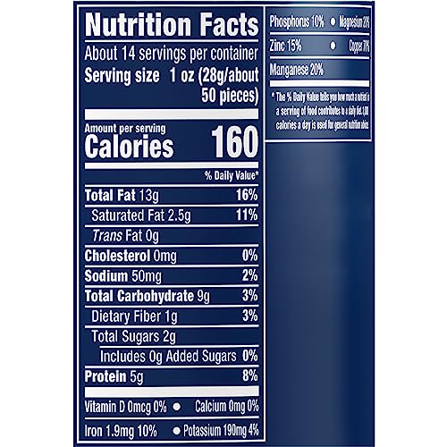 PLANTERS LIGHTLY SALTED CASHEW HALVES & PIECES, 14 OZ CANISTER – CASHEWS ROASTED IN PEANUT OIL – SEASONED WITH SEA SALT – SNACKS FOR ADULTS – RESEALABLE LID FOR LONG-LASTING FRESHNESS – KOSHER