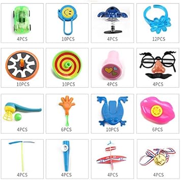 Amazon.com: Pinata - Bolsa de regalo para cumpleaños (100 piezas, para fiesta festiva, escuela, premio, juguetes de cumpleaños, carnaval, premios para niños): Home Improvement