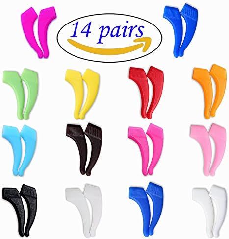 KEvision 14 pairs Anti Slip Eyeglass Ear Hooks - Ear Grips for Kids and Adults Sport, Silicone Eyewear Retainer Eyeglass Strap Holder for Glasses Piece, Eyeglass Temple Tip