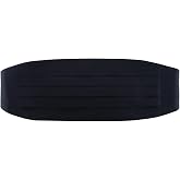 Trafalgar Men's Sutton Solid Color Silk Cummerbund | Silk, 6 in. wide and adjustable to 48 in.; matches the other Sutton accessories, for any formal occasion.