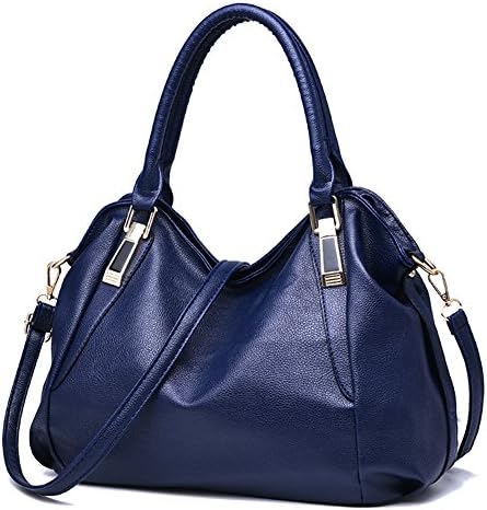 SCENTW Ladies PU Leather Shoulder Bags Hobo Purses Women Designer Handbags Fashion Crossbody Tote Bags Stylish Messenger Bags (Blue)