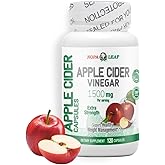 NOPA Leaf Apple Cider Vinegar Capsules – 1500 mg per Serving – 120 Capsules – Dietary Supplement, Non-GMO