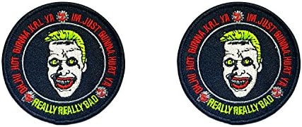 Application Classic DC Comics Jay Leto Joker Cosplay Badge Embroidered Iron or Sewn-On Applique Patch 2-Pack Gift Set