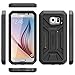 Poetic Revolution Series Dual Layer Complete Protection Hybrid Case with Built-In Screen Protector for Samsung Galaxy S6 (2015) - Black