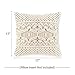 Mkono Throw Pillow Cover Macrame Cushion Case (Pillow Inserts Not Included) Set of 2 Decorative Cover for Bed Sofa Couch Bench Boho Home Decor,17 Inches