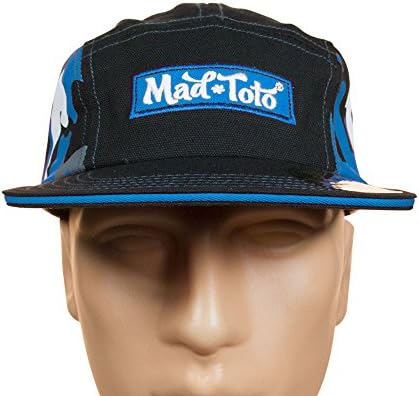 Mad Toto 5 Panel Flat Brim Hat (Blue Camo)