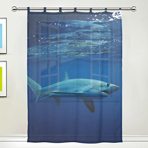 Suabo 1pc Ultra Luxurious Window Gauze Curtains Polyester