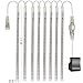 Topist Falling Rain Decoration Lights, Waterproof LED Meteor Shower Lights with 30cm 8 Tube 144 LEDs, Icicle Snow Fall String Cascading Lights for Party, Holiday, Xmas Tree, Garden Decoration (White)