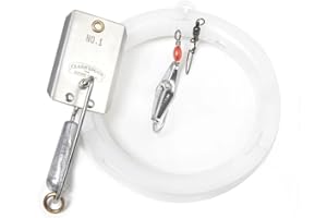 Clarkspoon Planer Kit - Size 1 Fishing Planer with Rigged Size 0 Silver Clarkspoon - Excellent for Catching Spanish Mackerel, Bluefish, Bonito, Blackfin Tuna, and More! Rigged and Ready to Fish