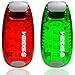 LED Safety Lights + FREE Bonuses | Clip on Flashing Strobe Light High Visibility for Running Jogging Walking Cycling Best reflective gear for Kids Dogs Bicycle Helmet and Bike Tail light (Red-Green)