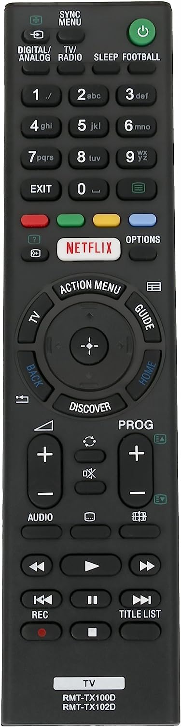 2IN1 RMT-TX100D RMT-TX102D New Replacement Remote Control fit for Sony TV KDL-75W855C KDL-32R40XC KDL-32R50XC KDL-32R500C KDL-32RD433 KDL-40R45XC KDL-40R55XC KDL-40R550C KDL-48R55XC KDL-48R550C