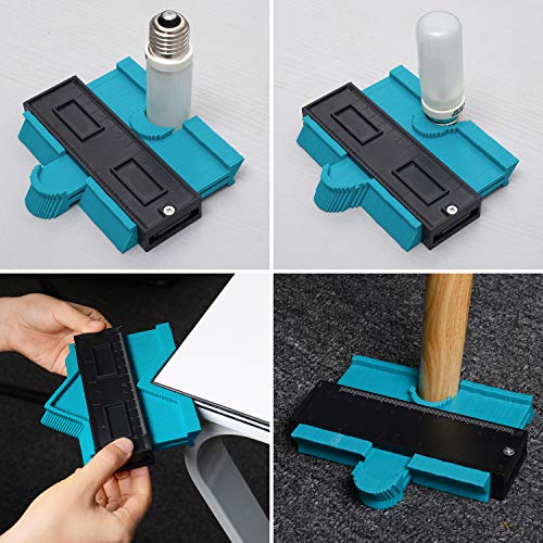 2 Pack Wider Contour Gauge,Profile Gauges Plastic Contour Duplications Gauge Copy Irregular Shapes Measuring for Corners and Contoured,10 Inch widen and 5 Inch