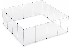 LURIVA 28 X 20 Inch Small Animal Playpen, Guinea Pig Cages, Pet Playpen, Rabbit Cage,Small Animal Cage, Puppy Kitten Dog Playpen, Indoor Outdoor Portable Yard Fence, 16 Panels New