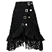 Taiduosheng Women's Steampunk Gothic Clothing Vintage Cotton Black Lace Skirts M