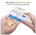 Pill Case Box, 7 Days Pill Organizer, Supplements & Vitamins & Pills Holder Dispenser, Travel Planner Bussiness Trip Medication Container with Press Button