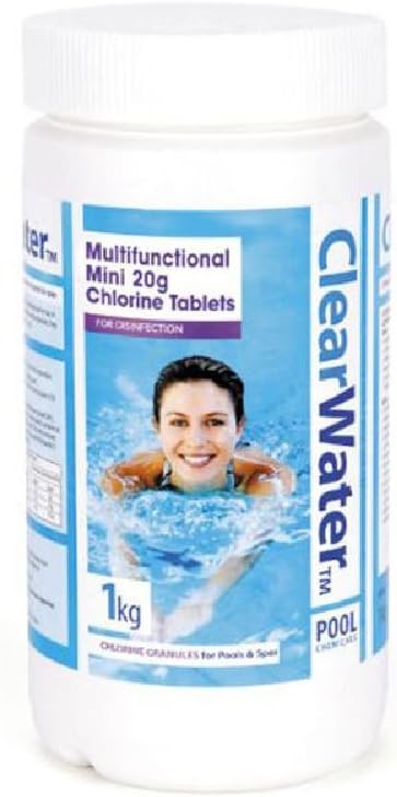 Luckduck Home Series Clearwater 1 kg Multi Function 50 x 20 g Chlorine Tablets Pools and Spa