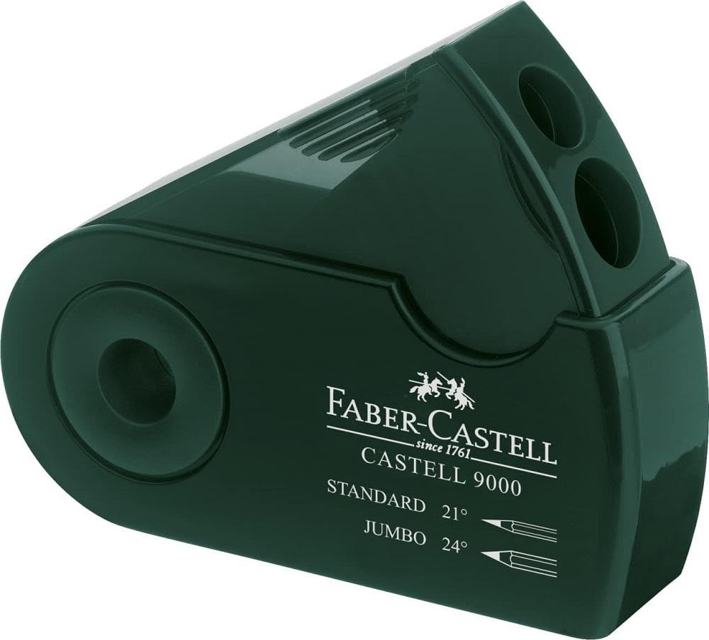 Faber-Castell 9000 Jumbo Graphite Pencil Set - 2 Graphite Sketch Pencils (2B, 4B), Double Hole Pencil Sharpener, Dust Free Art Eraser - Graphite Pencils for Drawing, Sketching and Shading