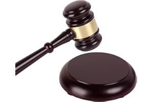 TRINKA Wooden Gavel and Sound Block Set for Judge Judy Gifts Lawyer Auction Sale Courtroom