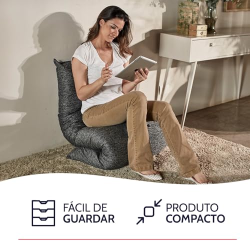 Futon Colchonete Dobrável De Espuma Solteiro Grafite