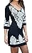 Lovaru Women's V Neck Floral Printed Cuff Detail Bodycon Short Dress