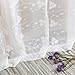 Lazzzy White Double Layers Curtains Mix Match Tulle Semi Sheer Cutains 84 Overlay French Floral Embroidery Drapes Living Room White Sheers for Bedroom Treatment 84 inch Length with 2 Pieces Rod Pocket