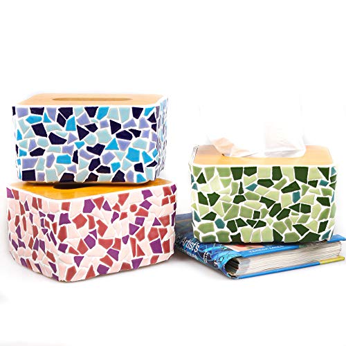 200g Blue Mosaic Tiles for DIY Crafts - Premium Quality Ceramic Mosaic Supplies Irregular Shape 0.6x1.2 inch - Perfect for Home Decoration Handmade DIY Crafts Arts Blue Mix