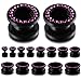 Flesh tunnel Screw on fit Ear Gauge Plug MoDTanOiz size available 8g (3mm) to 15/16