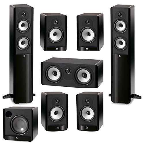 Boston Acoustics 7.1 System with 2 A250 Floorstanding Speakers, 1 A225C Center Channel Speaker, 4 A26 Bookshelf Speaker, 1 Boston Acoustics ASW650 10 inch Subwoofer