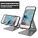 OMOTON Upgraded Aluminum Cell Phone Stand, C1 Durable Cellphone Dock with Protective Pads, Smart Stand Designed for iPhone 14 Plus, 14/13/12/11 Pro Max XR XS, iPad Mini, Android Phones, Grey
