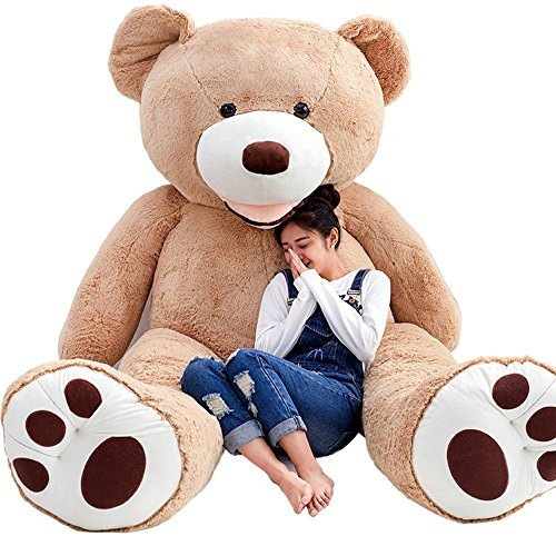 Hugme 200 cm Plüsch Giant Kuscheltier Baby XXL Riesen bär Plüsch-bär Hellbraun (200cm) – Bild 4