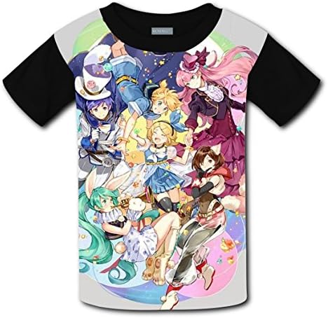 Tyej T-shirts Anime World Print L Short Sleeve For Youth