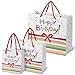 Birthday Gift Bags Rainbow Confetti Bow Design 3 Pack Small Medium Large Assortment