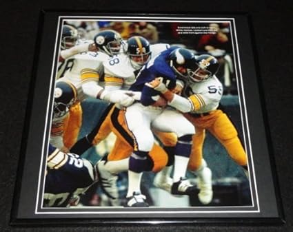 Steelers Steel Curtain Super Bowl Ix Vs Vikings Framed 12x12