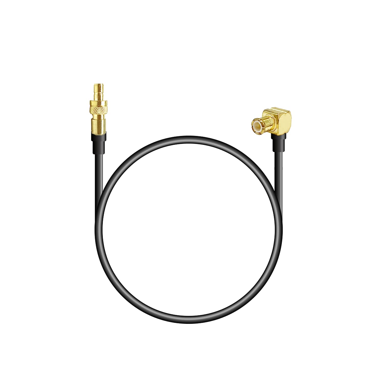 Vecys SMB Male to MCX Male Right-angled Adapter Cable MCX Cable RG174 30CM 1-foot Antenna Extension Cable