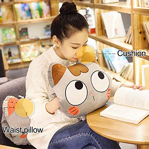 Alpacasso 4 in 1 Cute Cartoon Plush Stuffed Animal Toys Throw Pillow Blanket Set with Hand Warmer Design. (C)