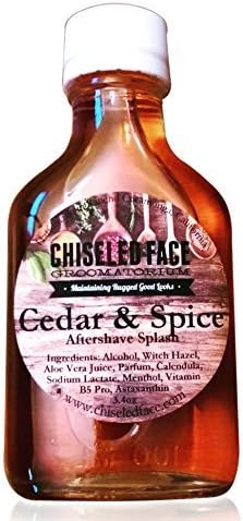 Cedar &amp; Spice Aftershave Splash By Chiseled Face Groomatorium - Handmade, Small Batch, Luxury Grooming Products by Chiseled Face Groomatorium