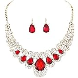 iLH® Clearance Deals Necklace+Earrings Jewelry Set Womens Mixed Style Bohemia Color Bib Chain Necklace Earrings Jewelry by ZYooh (Red)