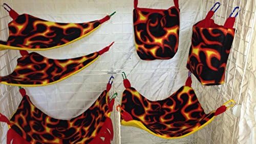 Complete Hammock Set For Rats, Sugar Gliders, Ferrets, or Other Small Pets - Featuring Camouflage Print Fleece