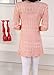 Shawhuaa Womens Crochet Knitted Open Front Cardigan Pocket Sweater Pink