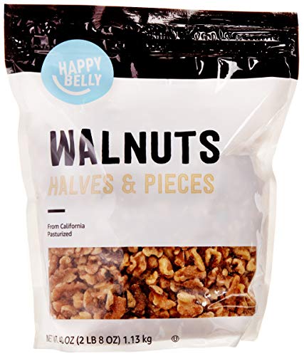 image for Amazon Brand - Happy Belly California Walnuts, Halves and Pieces, 40 O
