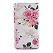 Orbic Slim Case,Universal Wallet Clutch Bag Carrying Flip Leather Smartphone Case with Card Slots for Orbic Slim 5.0 Inch-Rose Flowers Floral Style