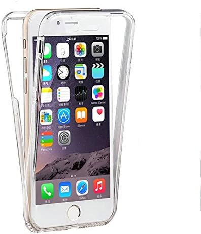 Misstars 360 Degree Case for iPhone 5S, 2 in 1 Front and Back Full Protection Ultra Slim Cover Transparent Soft TPU Silicone Gel Flexible Case Cover Anti-Scratch Shockproof for Apple iPhone 5 / 5S / SE - Clear