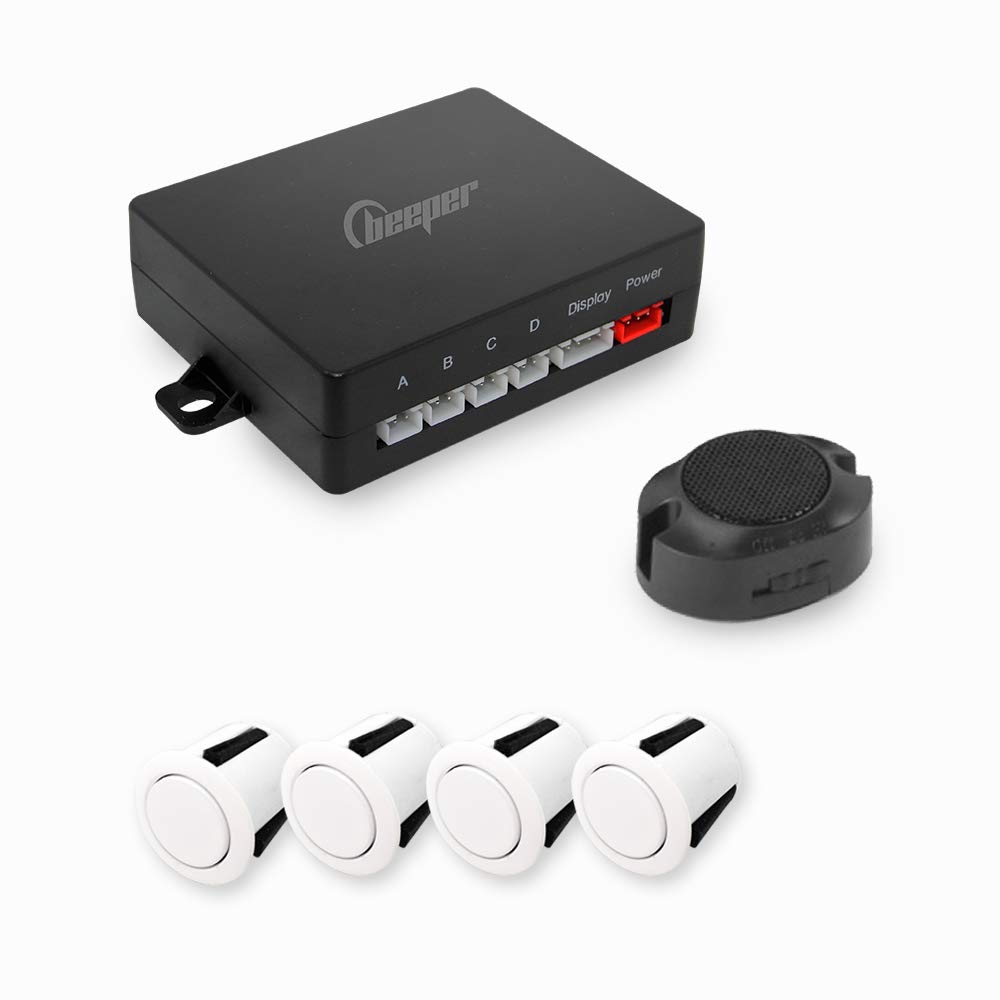 Beeper RE002A/4-B Reversing Radar with 4 White Sensors