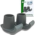 Essential Medical Supply Pop & Glide Easy Use Walker Ski Glides, 2 Pack - Universal Fit Walker Accessories in Gray