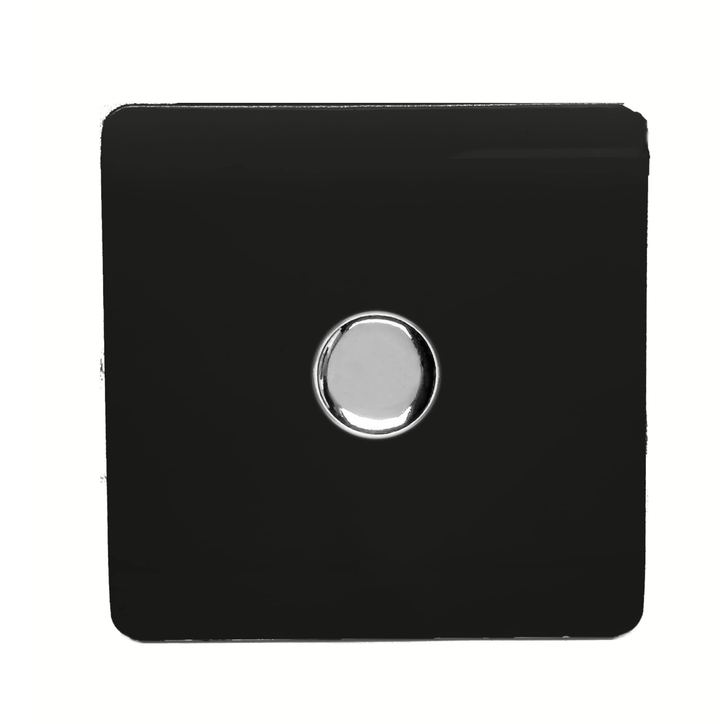 Trendi Artistic Modern Glossy Tactile 1 Gang 2 Way 120w LED Dimmer Switch Piano Black