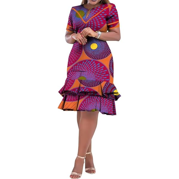 African Dresses for Women African Cotton Wax Print Dresses Dashiki Africa Style  Clothing for Women Party Plus Size X-Small at Amazon Women's Clothing store